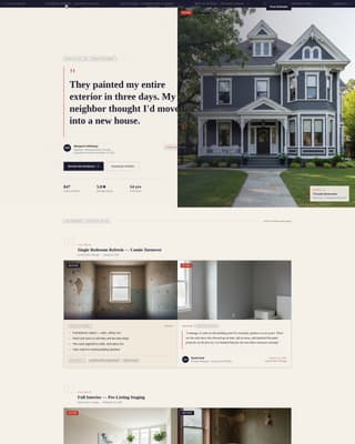 Proof - Undeniable Painter Landing Page Template
