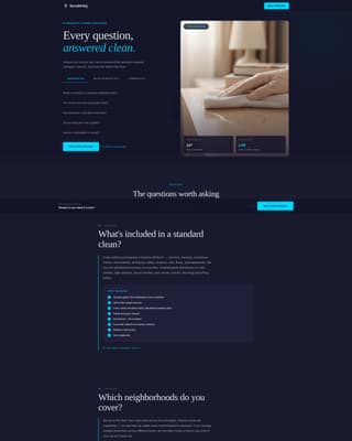Residential Cleaning Service Booking Website Template