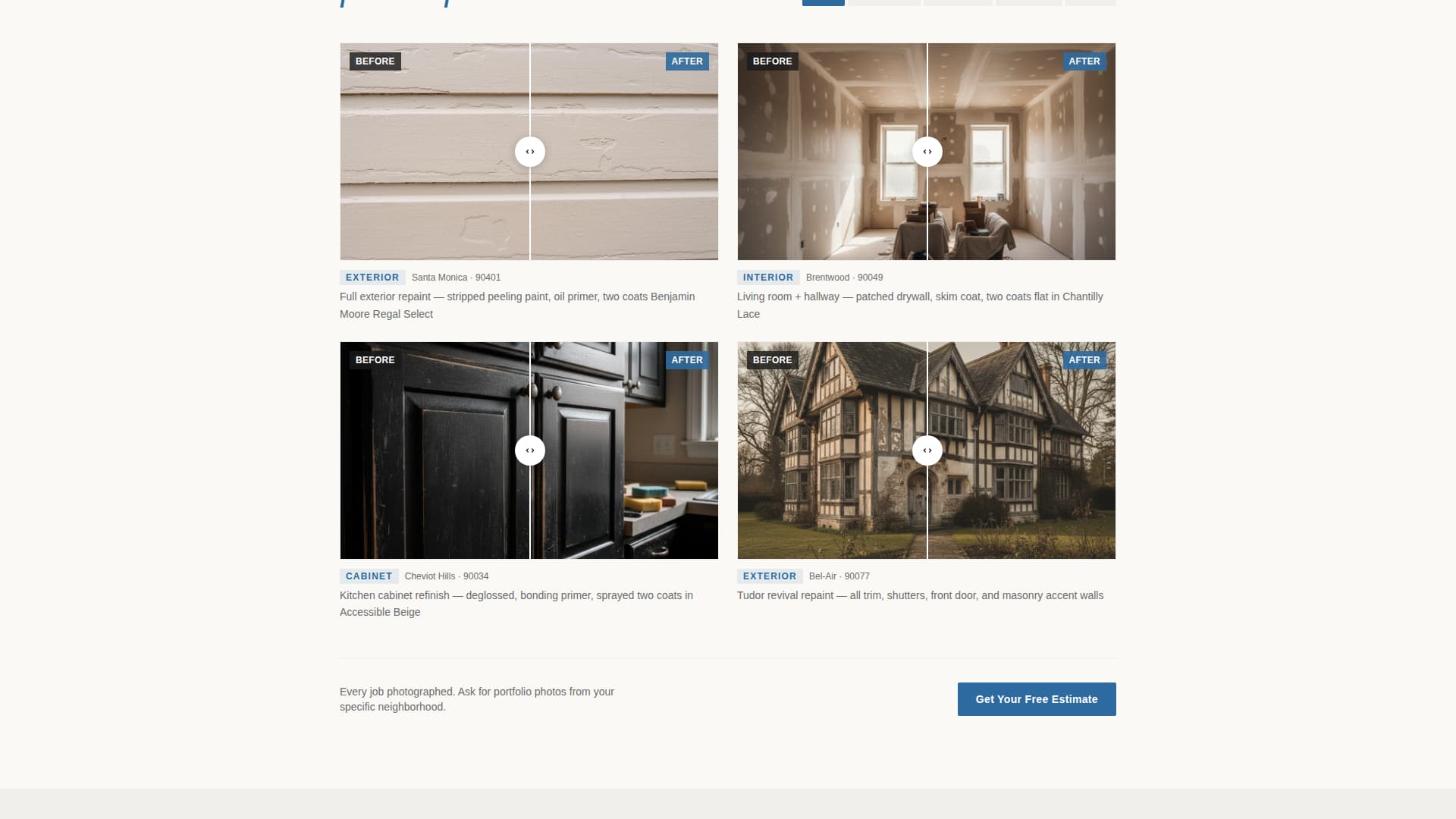 Brushstroke — Professional House Painter Landing Page Template