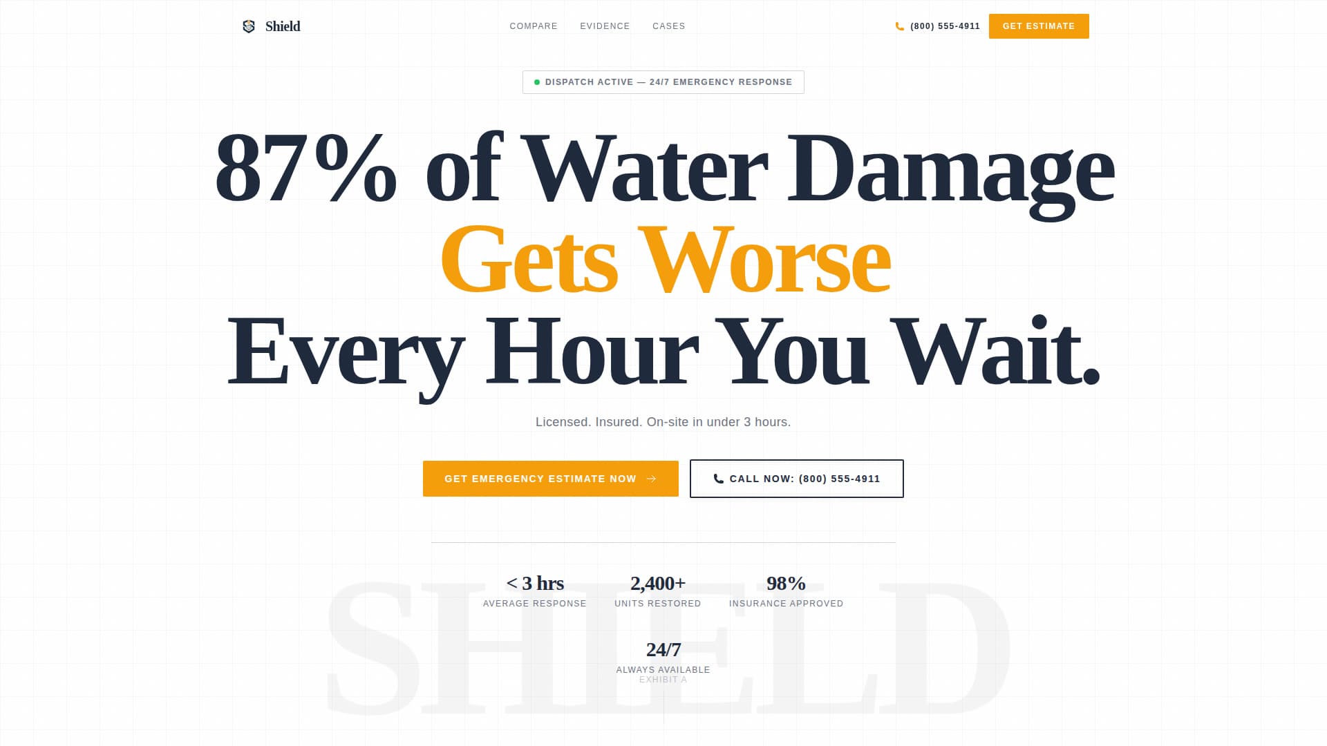 Shield - Urgent Painter Landing Page Template