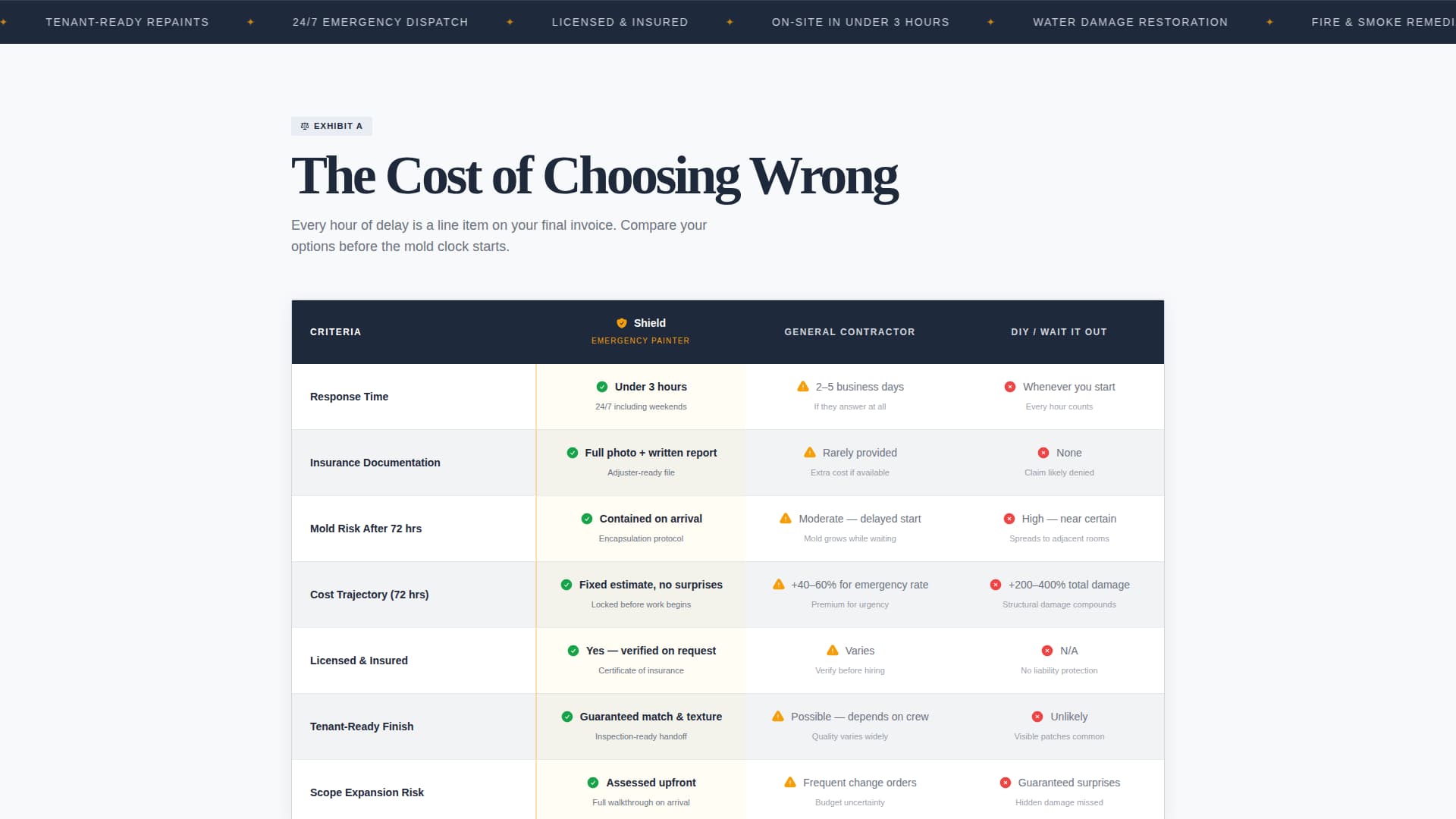 Shield - Urgent Painter Landing Page Template