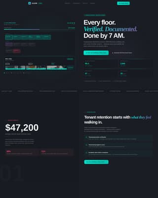 Gleam - Data-Driven Cleaning Landing Page Template