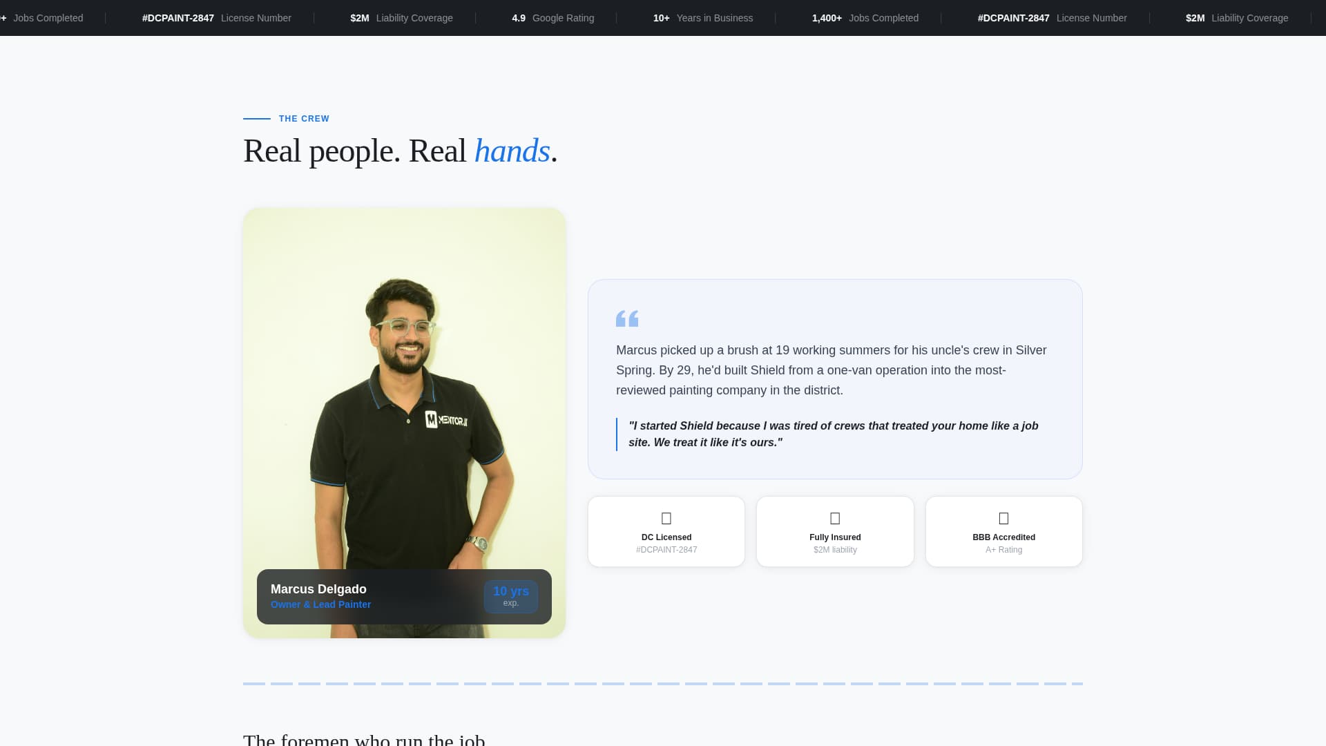 Shield - Trusted Painter Landing Page Template