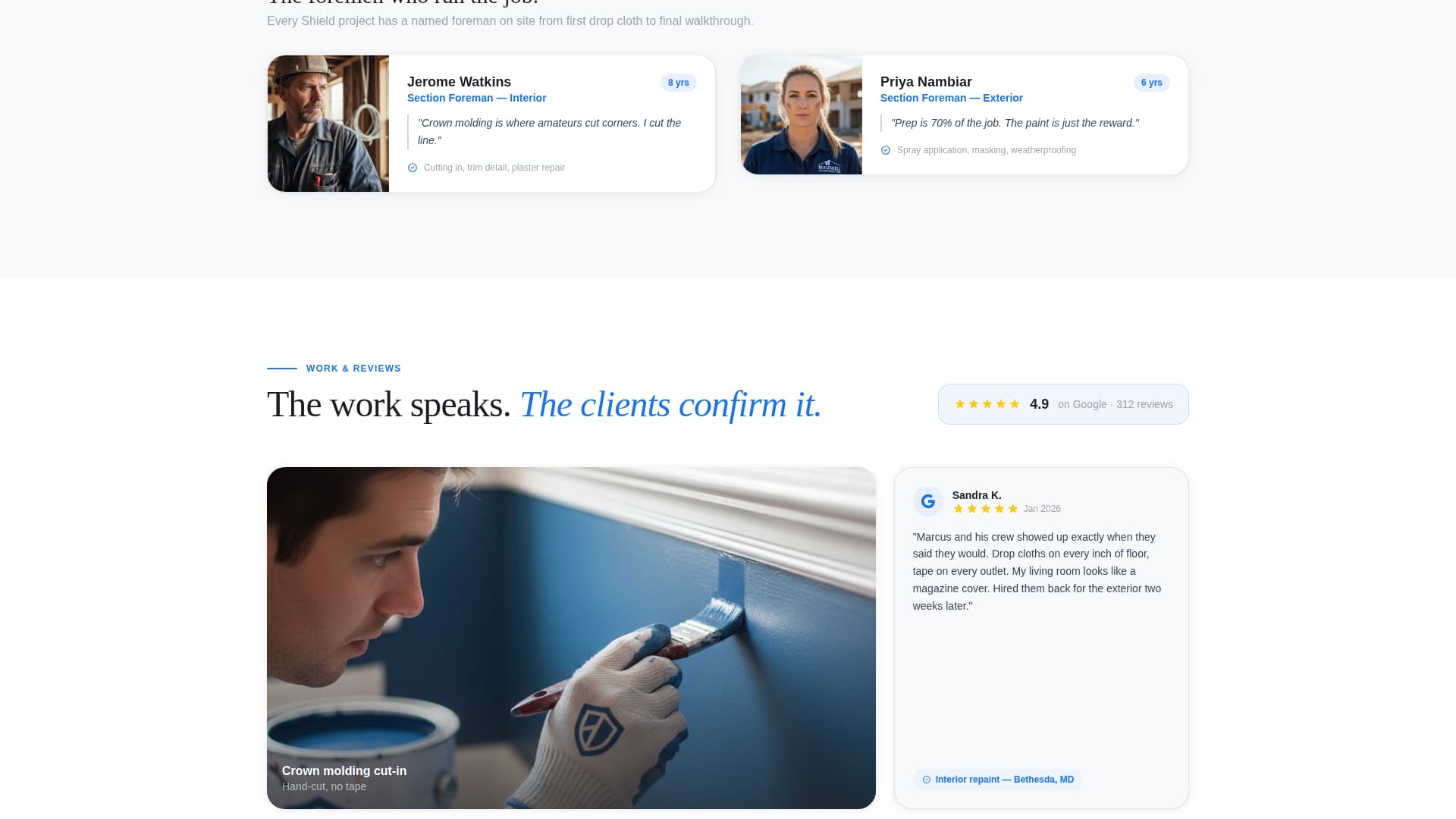 Shield - Trusted Painter Landing Page Template
