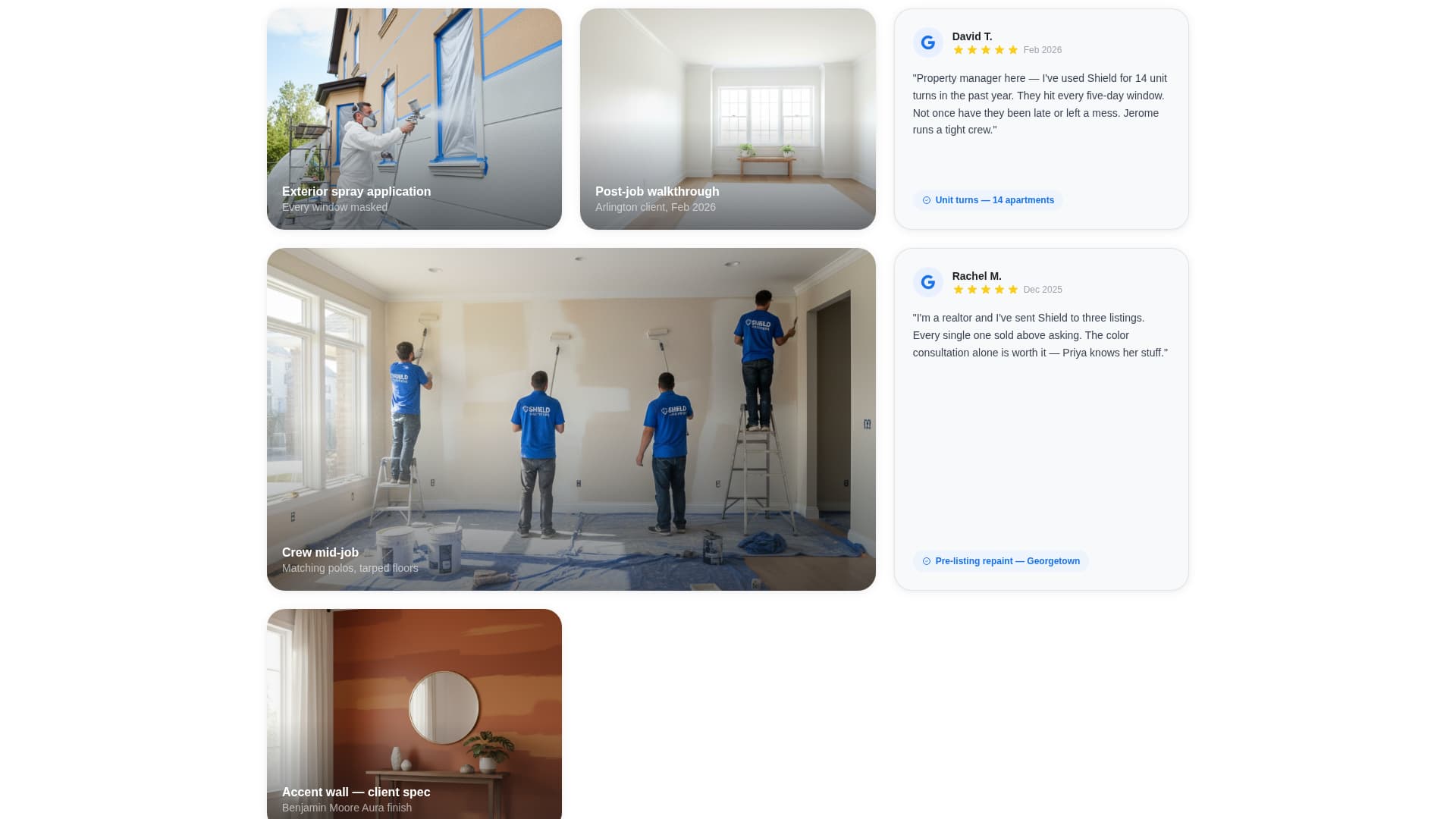 Shield - Trusted Painter Landing Page Template