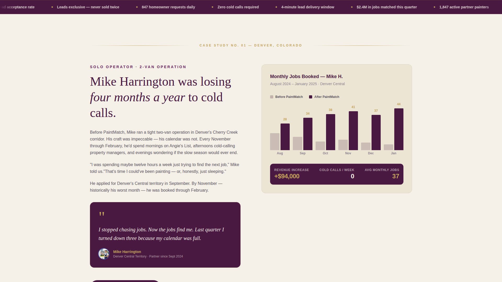 Paintmatch - Authoritative Painterreferral Landing Page Template