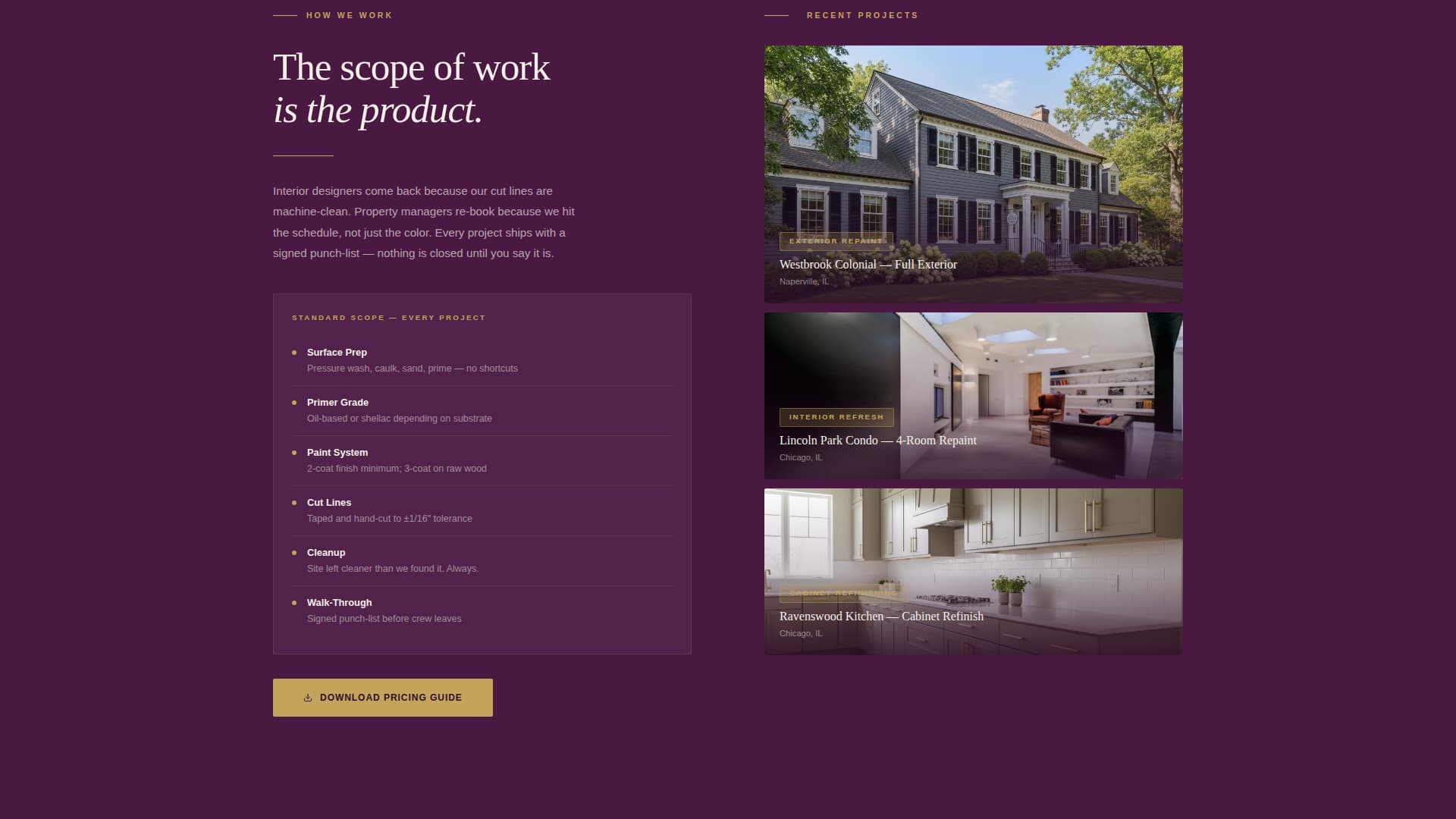 Brushwork - Authoritative Painter Landing Page Template