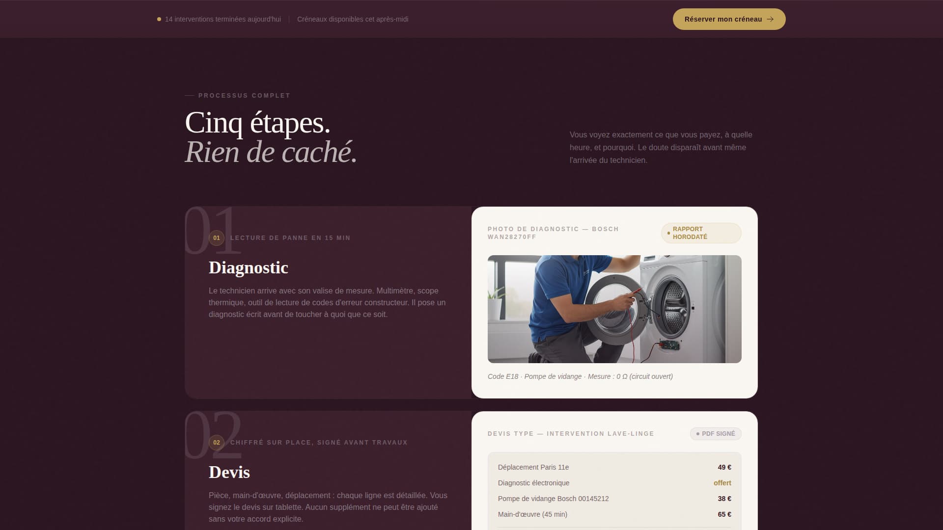 Dpanne - Precision Appliance Landing Page Template