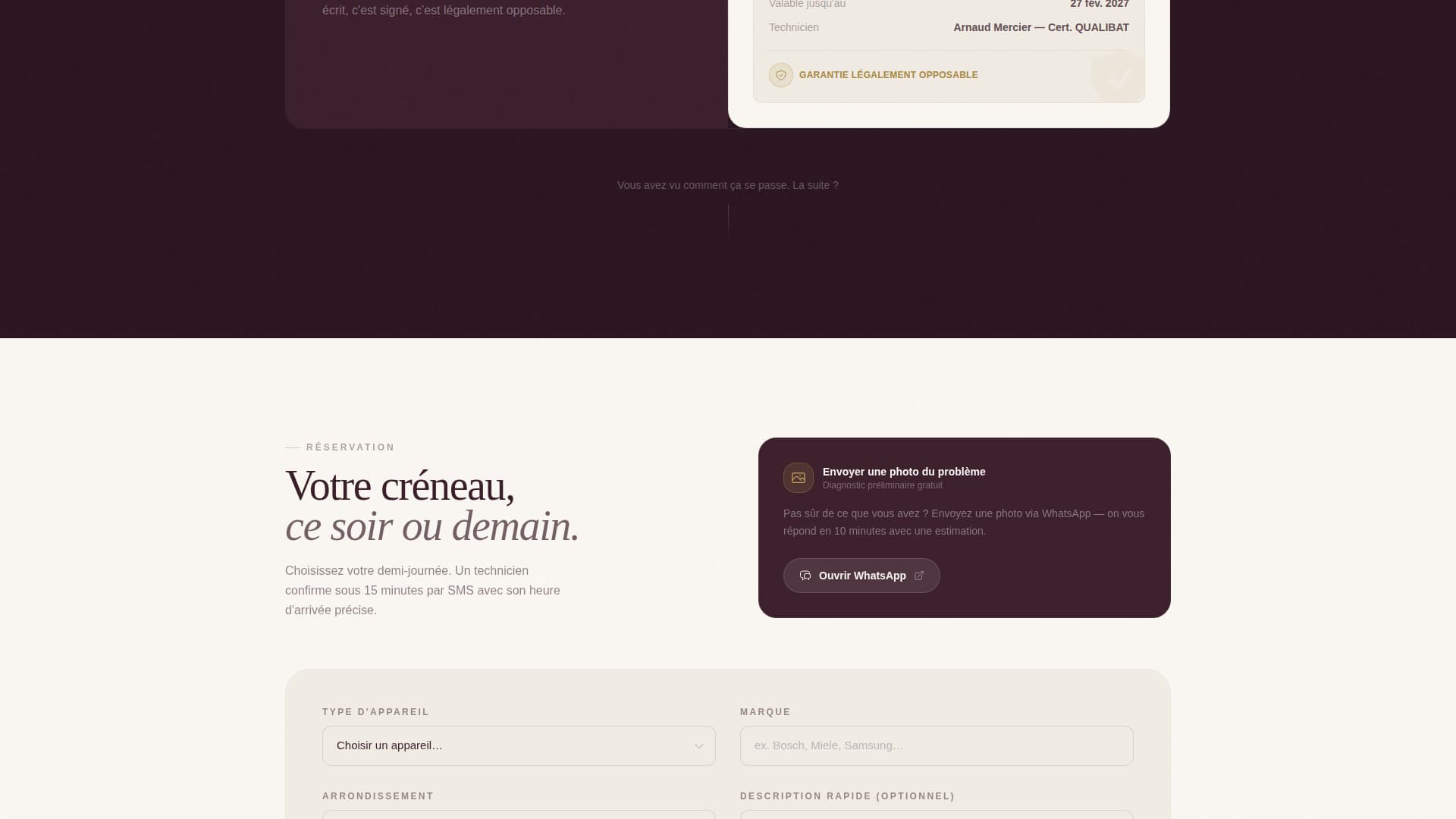 Dpanne - Precision Appliance Landing Page Template