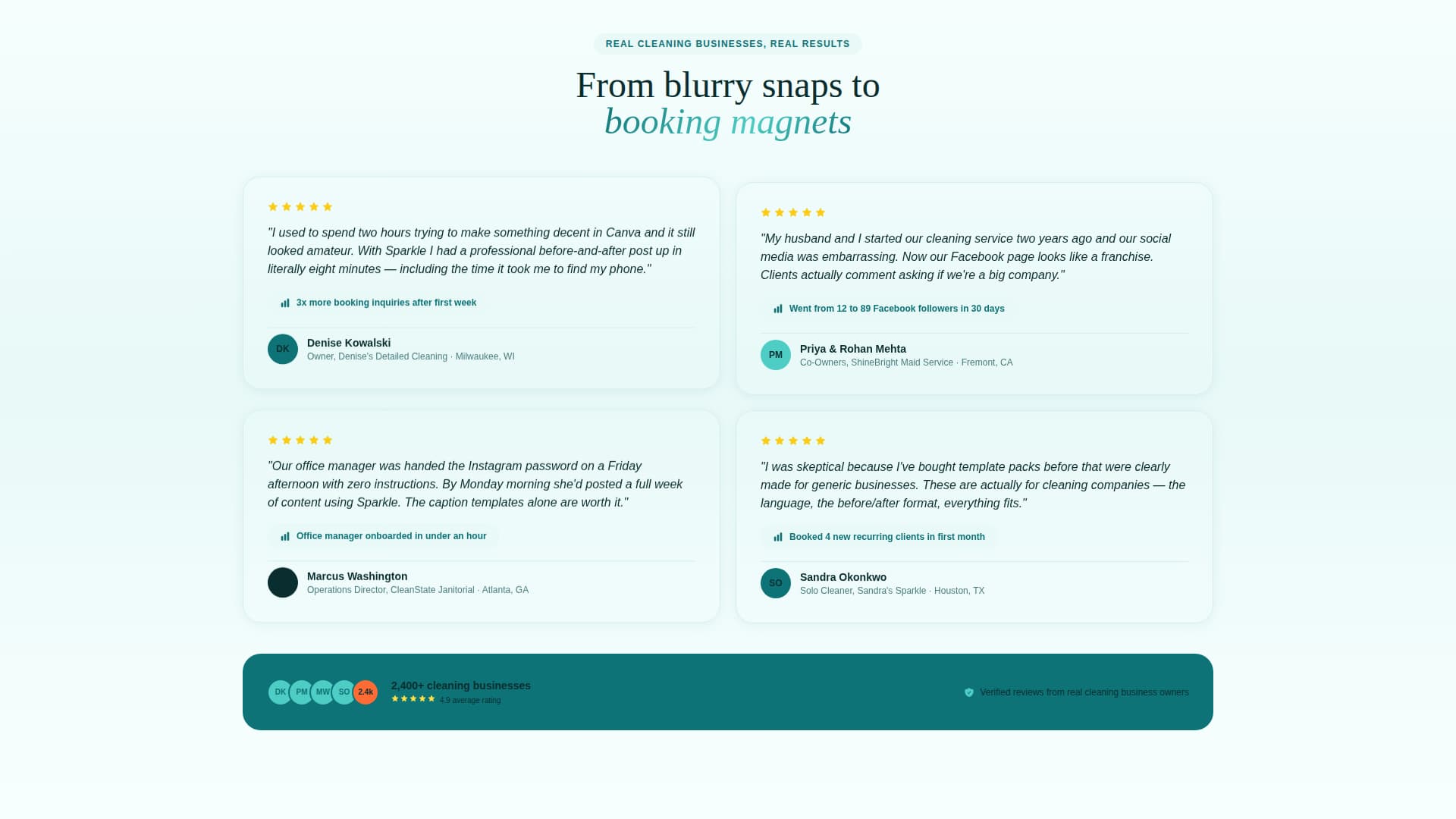 Cleaning Service Digital Presence Reviews Website Template