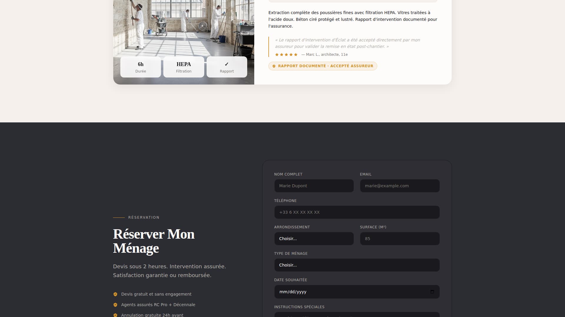 Clat - Trusted Cleaning Landing Page Template