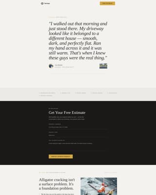 Foundation — Expert Paving Contractor Landing Page Template