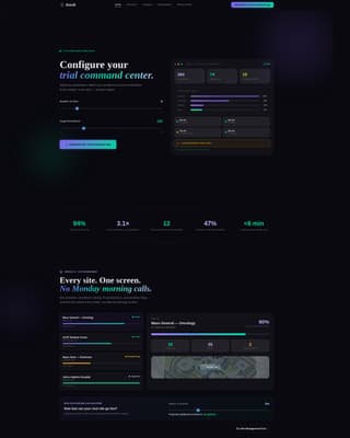 Clinical Trial Vertical SaaS Cost Calculator Website Template