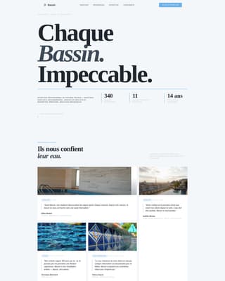 Bassin - Impeccable Poolcleaning Landing Page Template