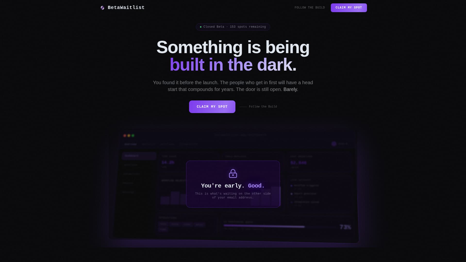 Beta & Early Access Pre-Launch Website Template