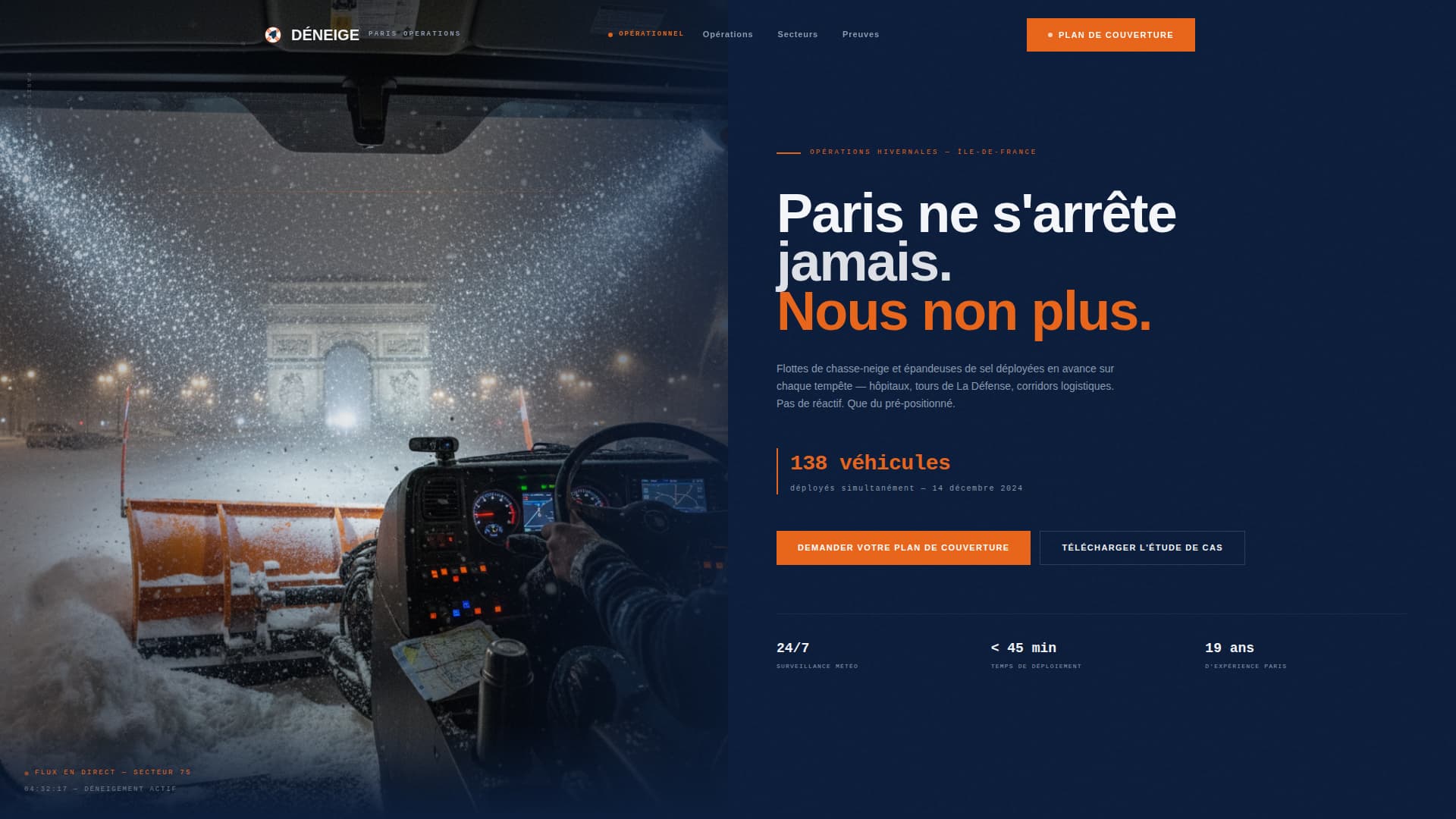 Dneige - Precision Snowremoval Landing Page Template
