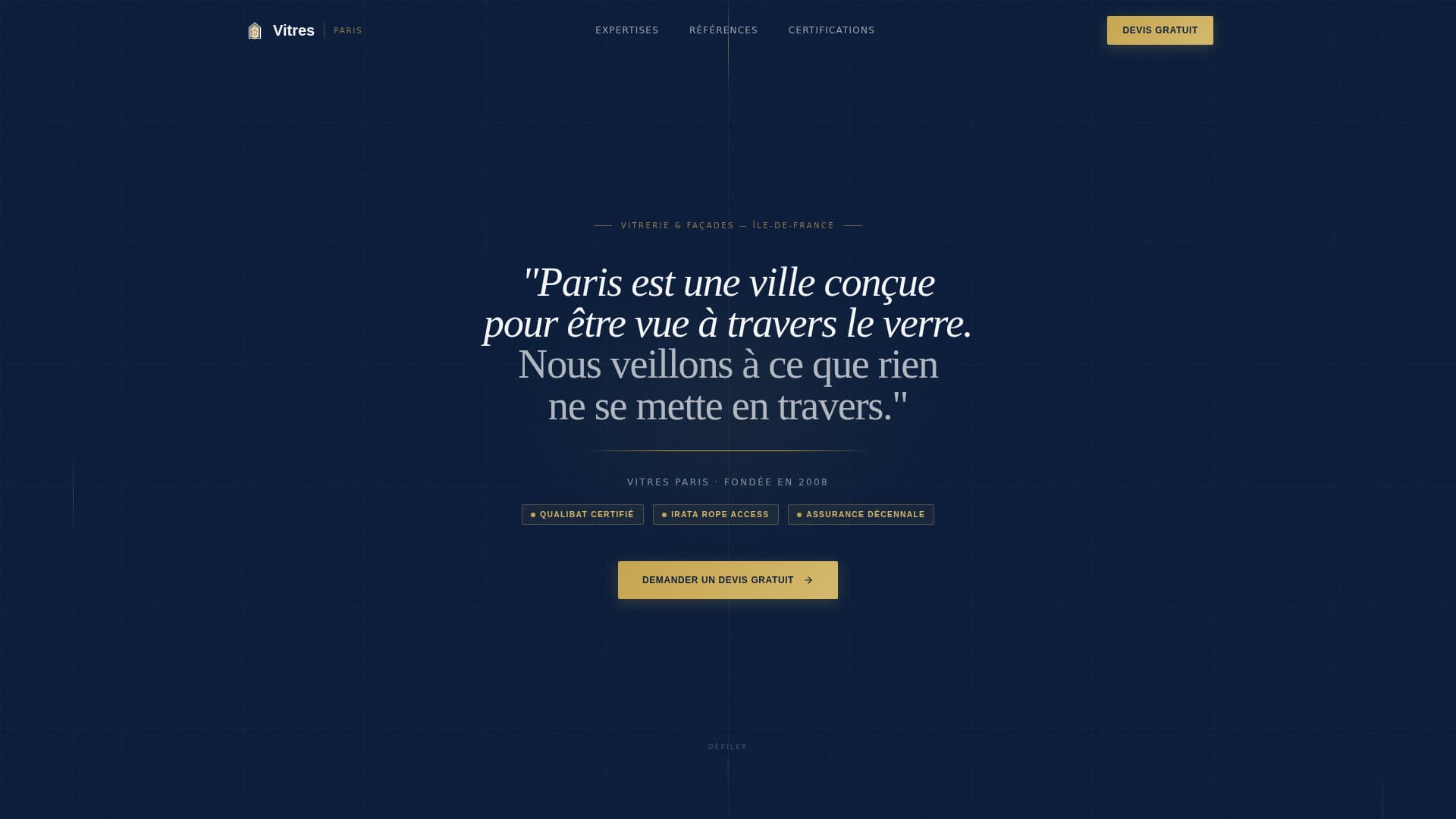 Vitres - Precision Windowcleaning Landing Page Template