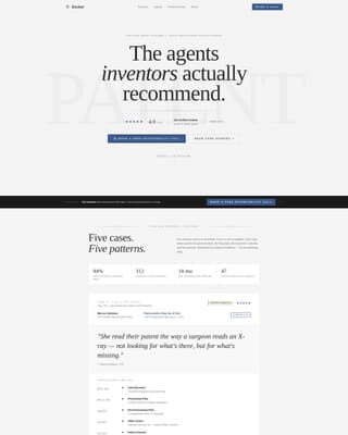 Docket - Authoritative Patentagent Landing Page Template