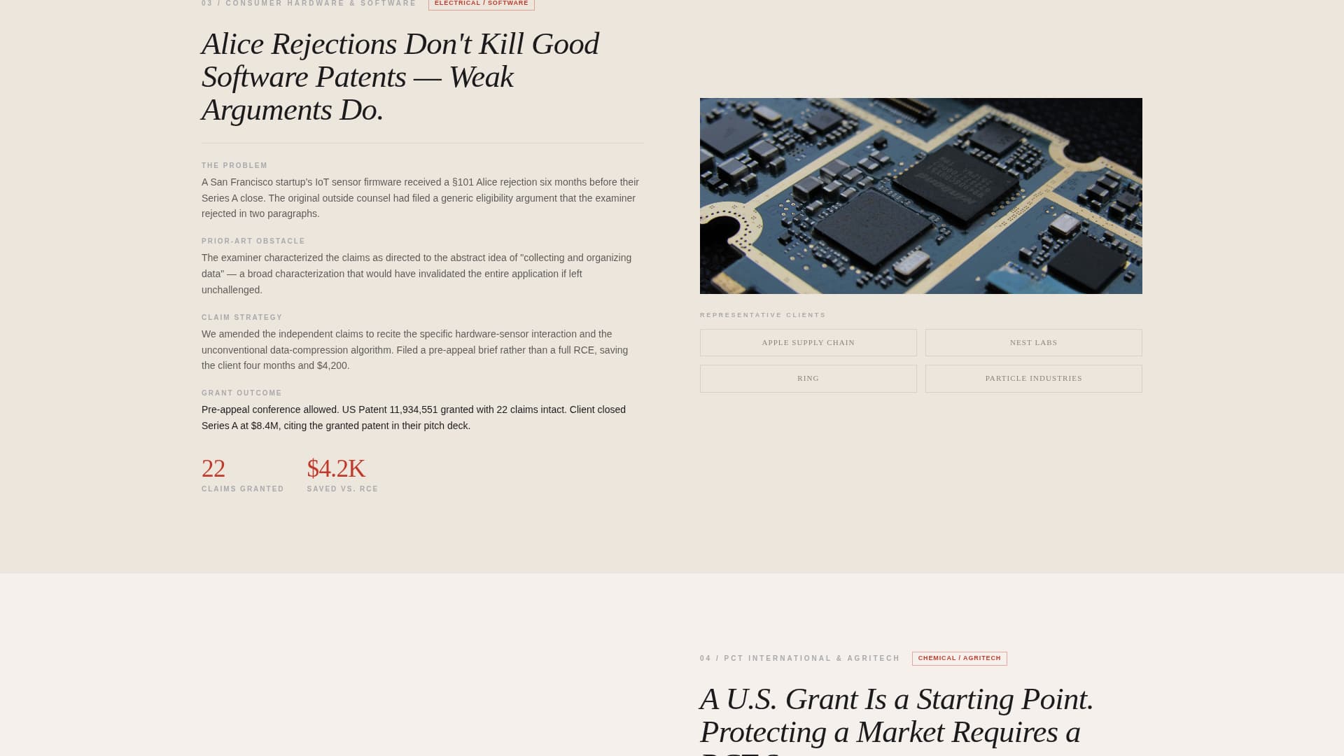 Filing - Authoritative Patentagent Landing Page Template