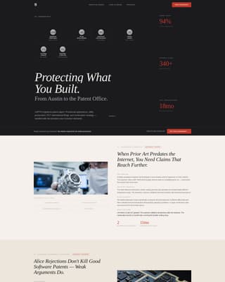 Filing - Authoritative Patentagent Landing Page Template