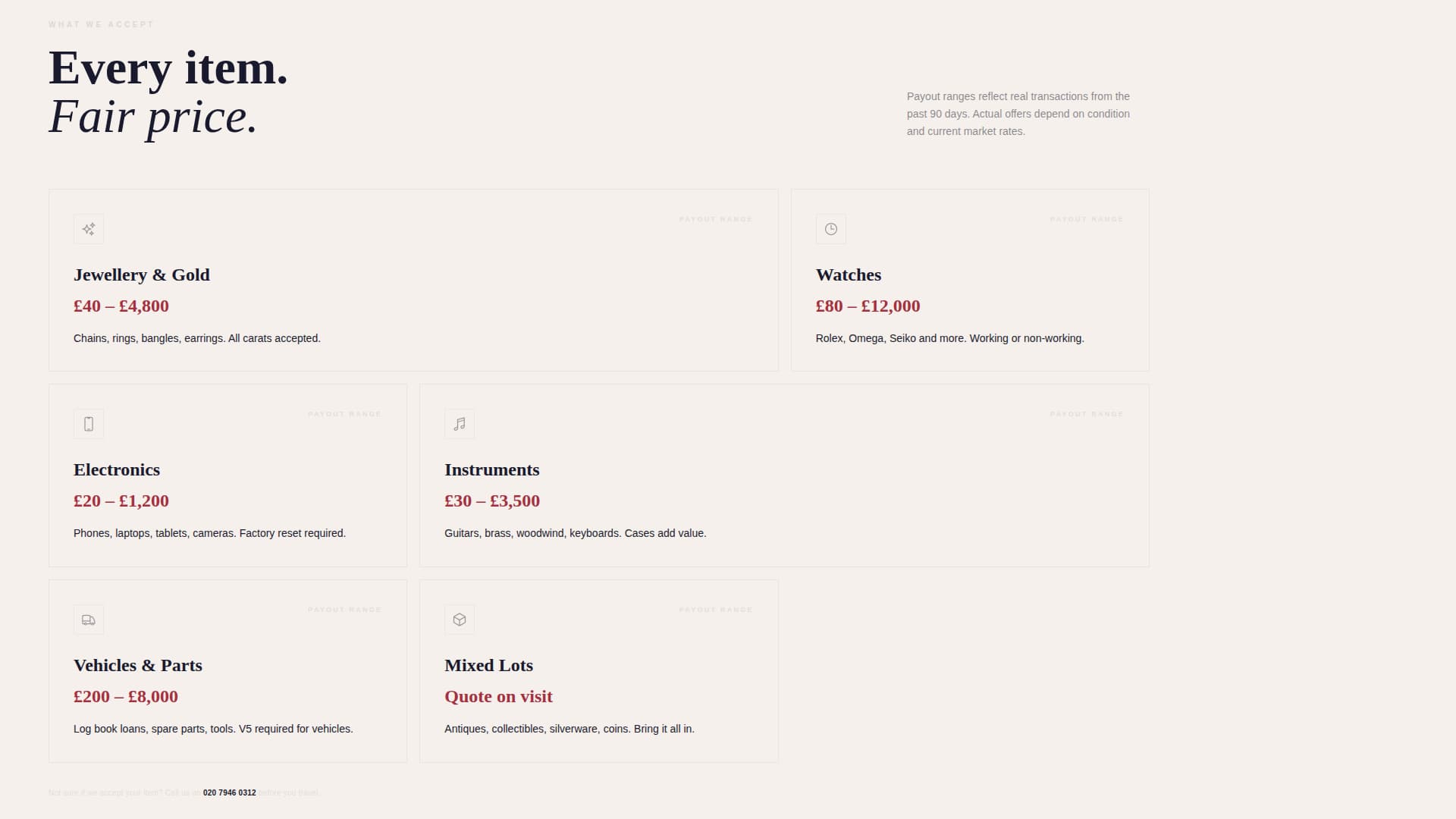 Pledge - Trusted Pawnbroker Landing Page Template
