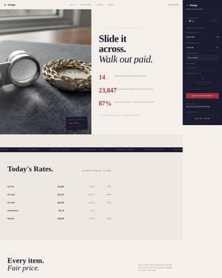 Pledge - Trusted Pawnbroker Landing Page Template