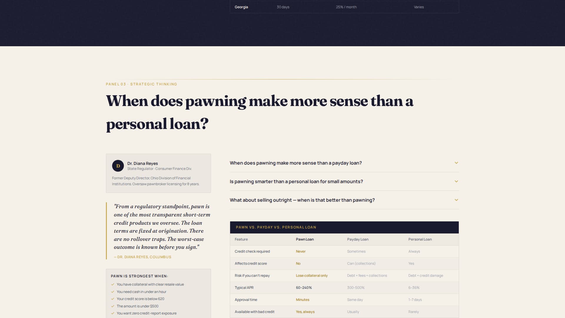 Lien - Authoritative Pawnbroker Landing Page Template