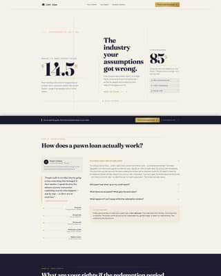 Lien - Authoritative Pawnbroker Landing Page Template