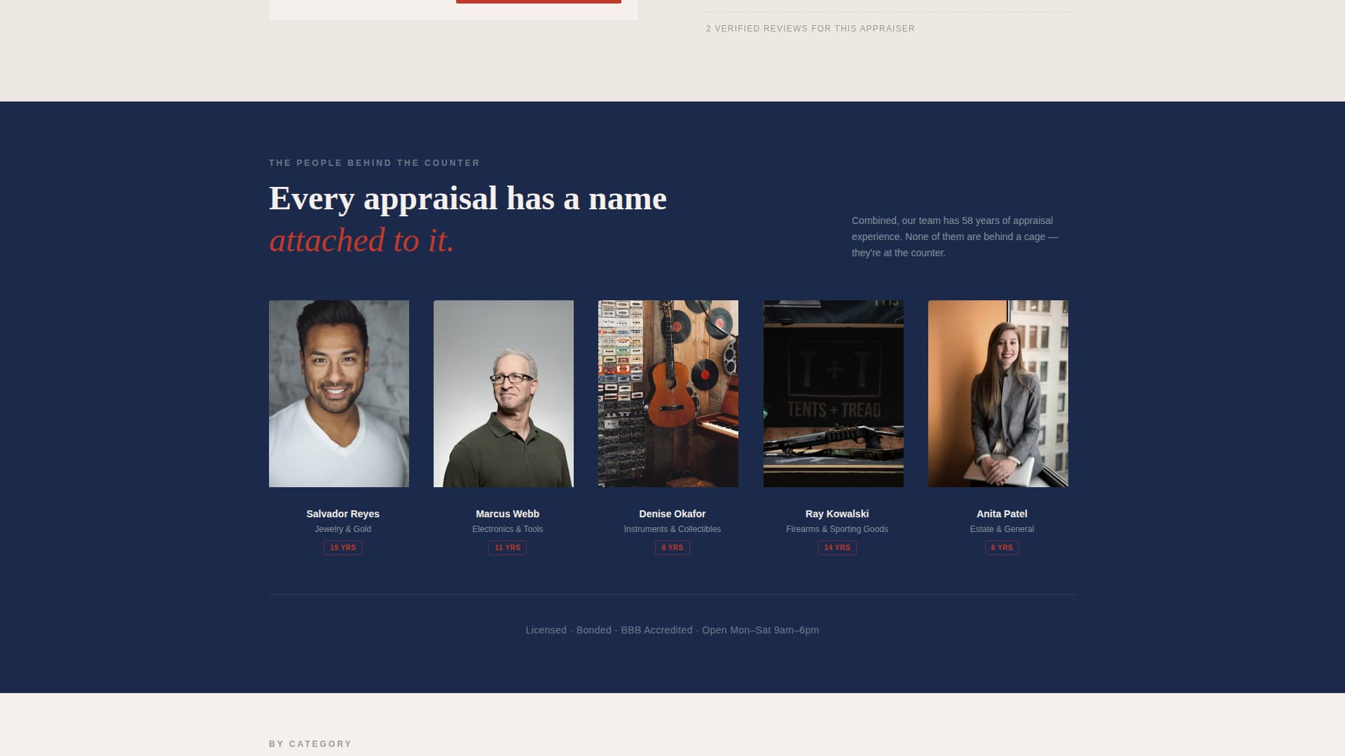 Collateral — Credible Pawn Broker Landing Page Template