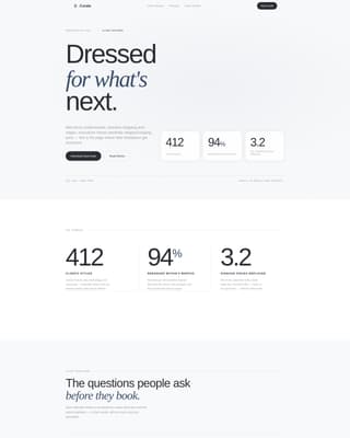 Curate - Precision Stylist Landing Page Template