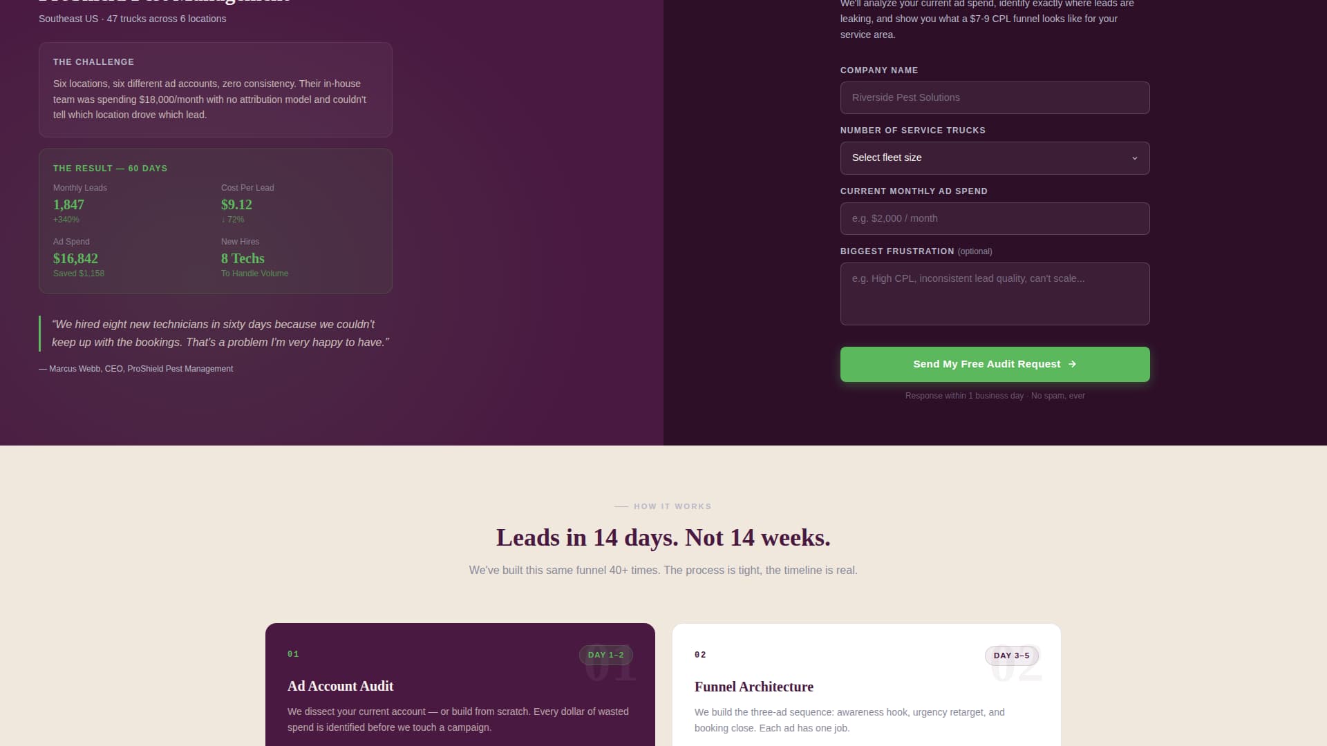 Exterminate - Powerful Pestcontrol Landing Page Template