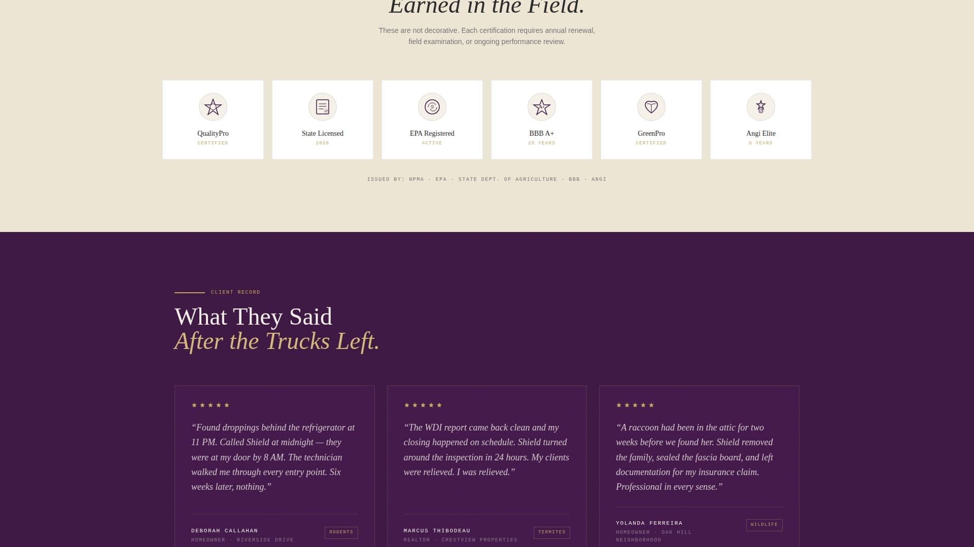 Shield - Authoritative Pestcontrol Landing Page Template