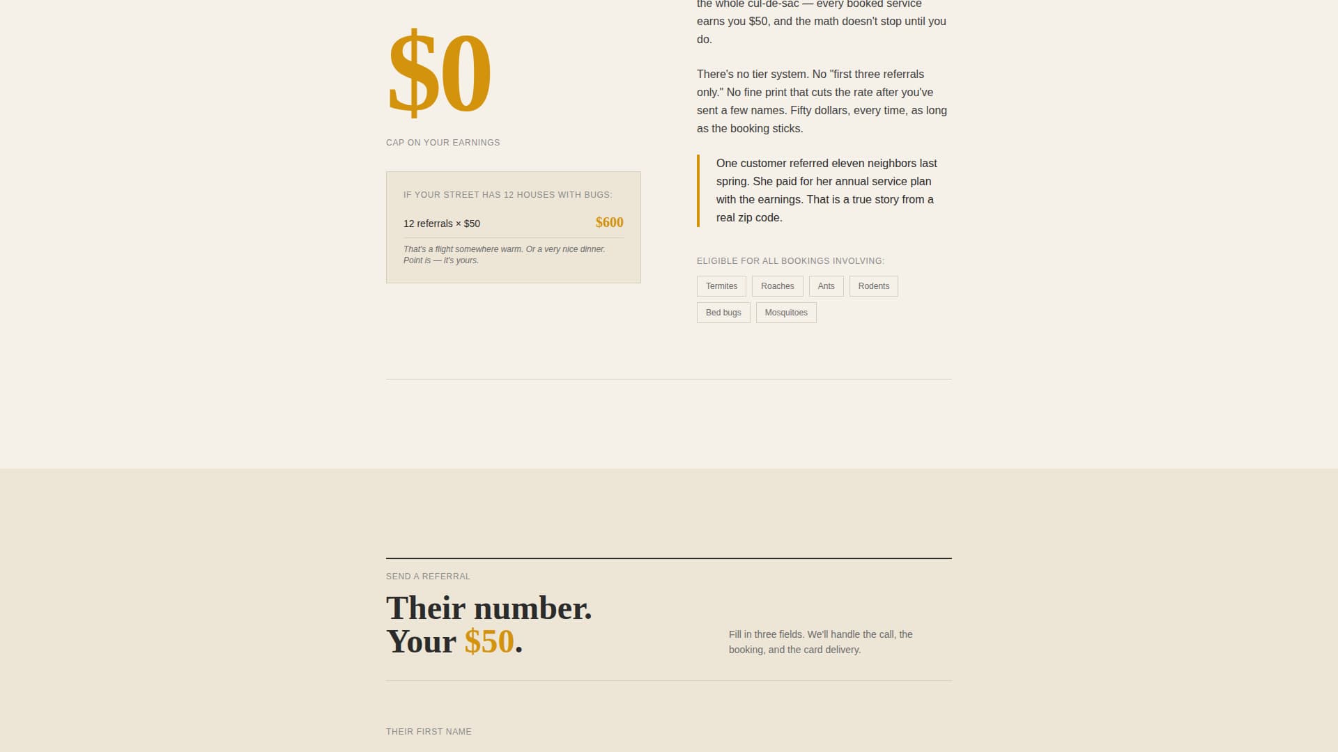 Referral - Editorial Pestcontrol Landing Page Template