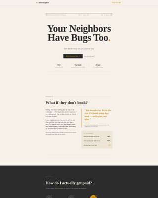 Referral - Editorial Pestcontrol Landing Page Template