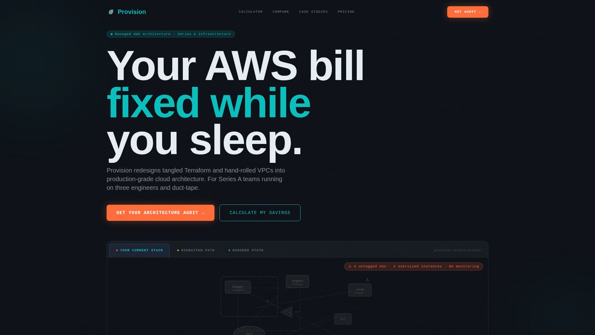 Cloud Architecture Technology Cost Calculator Website Template