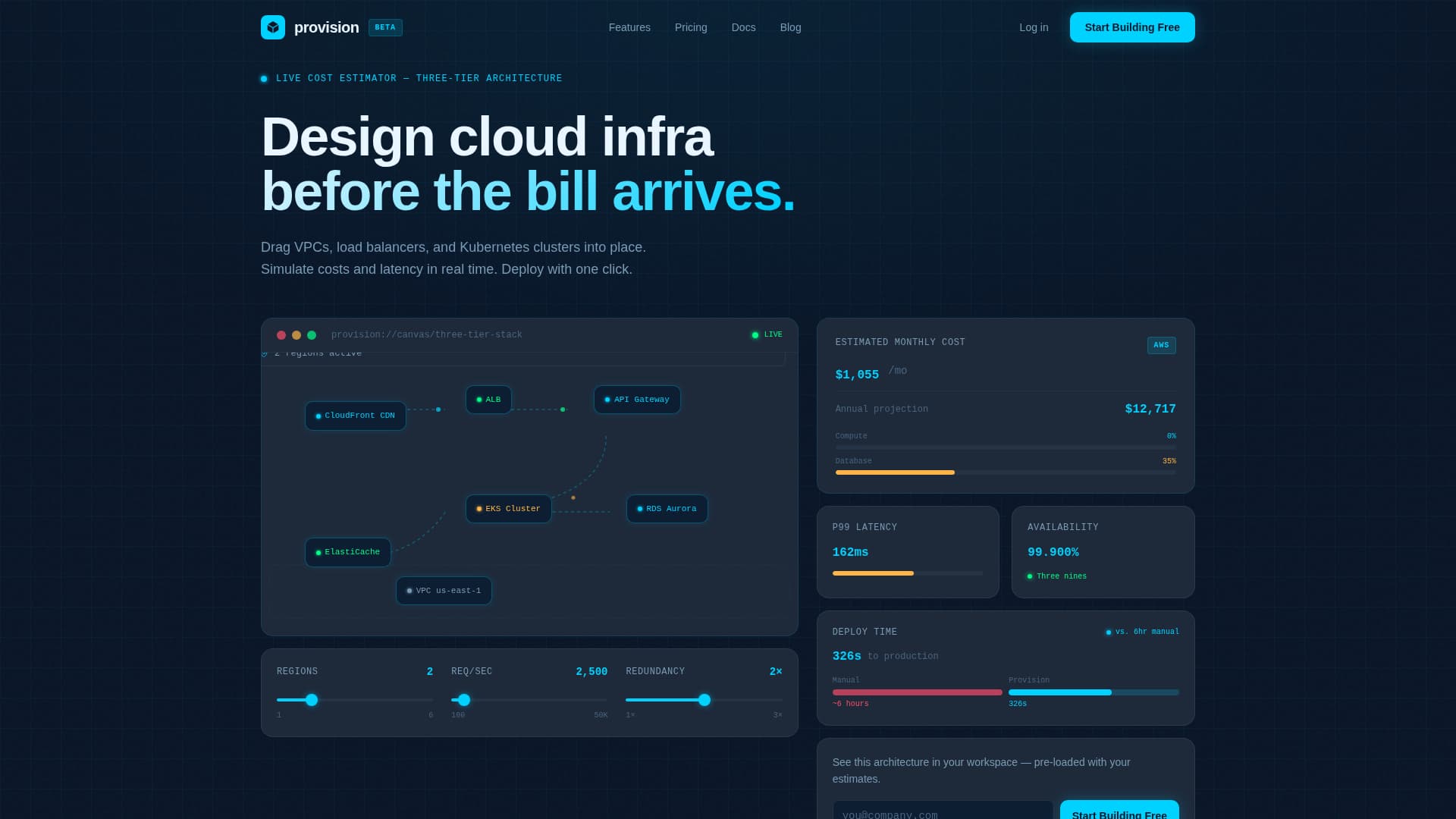 Provision - Powerful Cloudarchitecture Landing Page Template