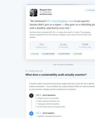 Sustain - Certified Petcare Landing Page Template