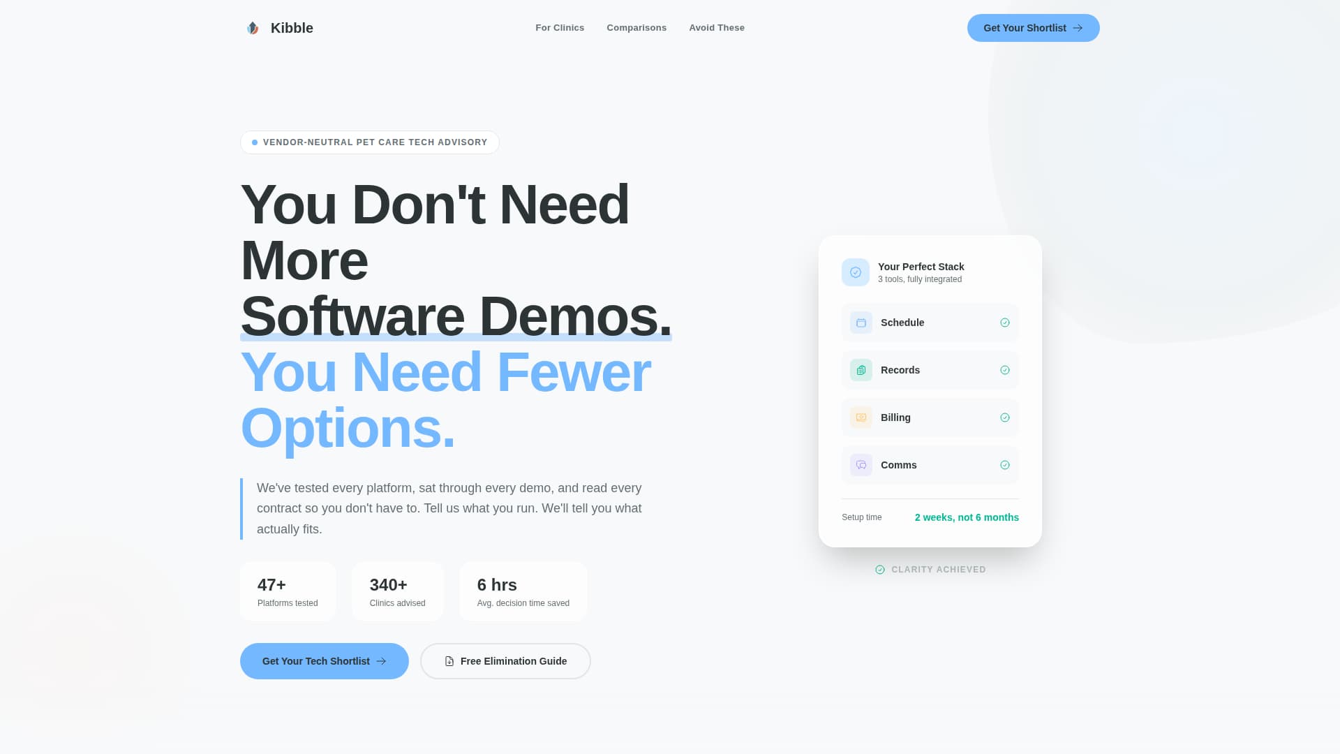 Kibble - Trusted Pettech Landing Page Template