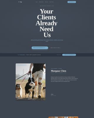 Clip - Executive Petgroomer Landing Page Template