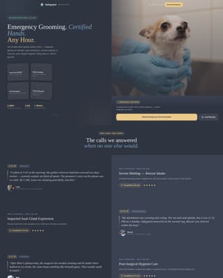 Safeguard - Emergency Petgrooming Landing Page Template