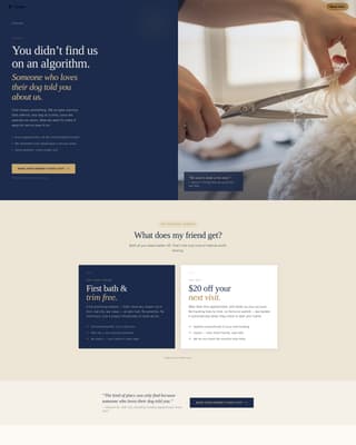 Groom - Trusted Petgroomer Landing Page Template