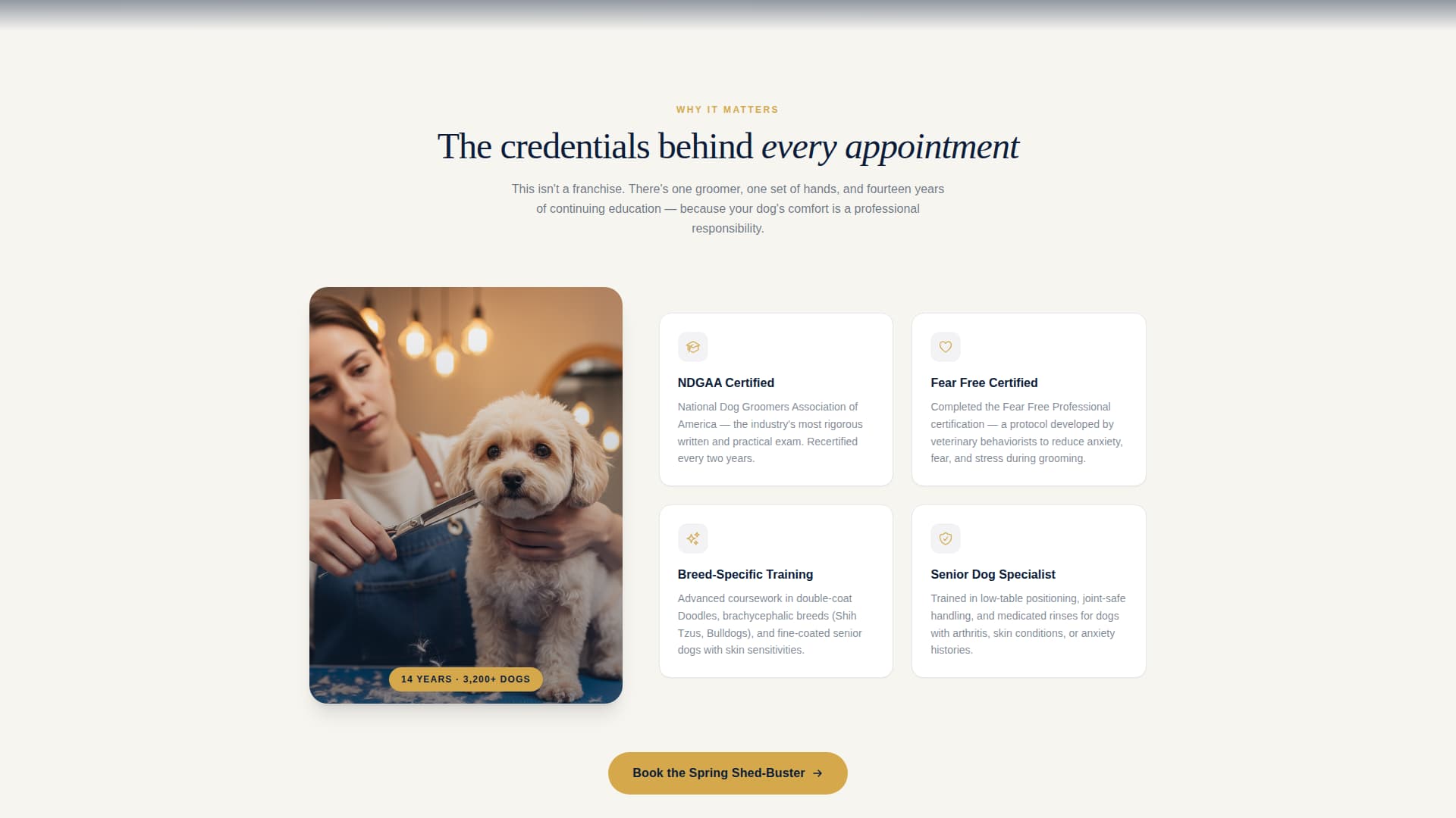 Pamper — Professional Pet Care Landing Page Template