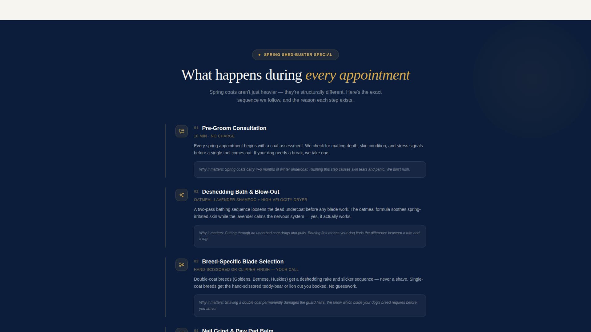 Pamper — Professional Pet Care Landing Page Template