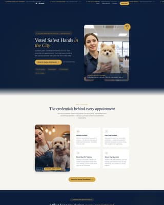 Pamper — Professional Pet Care Landing Page Template