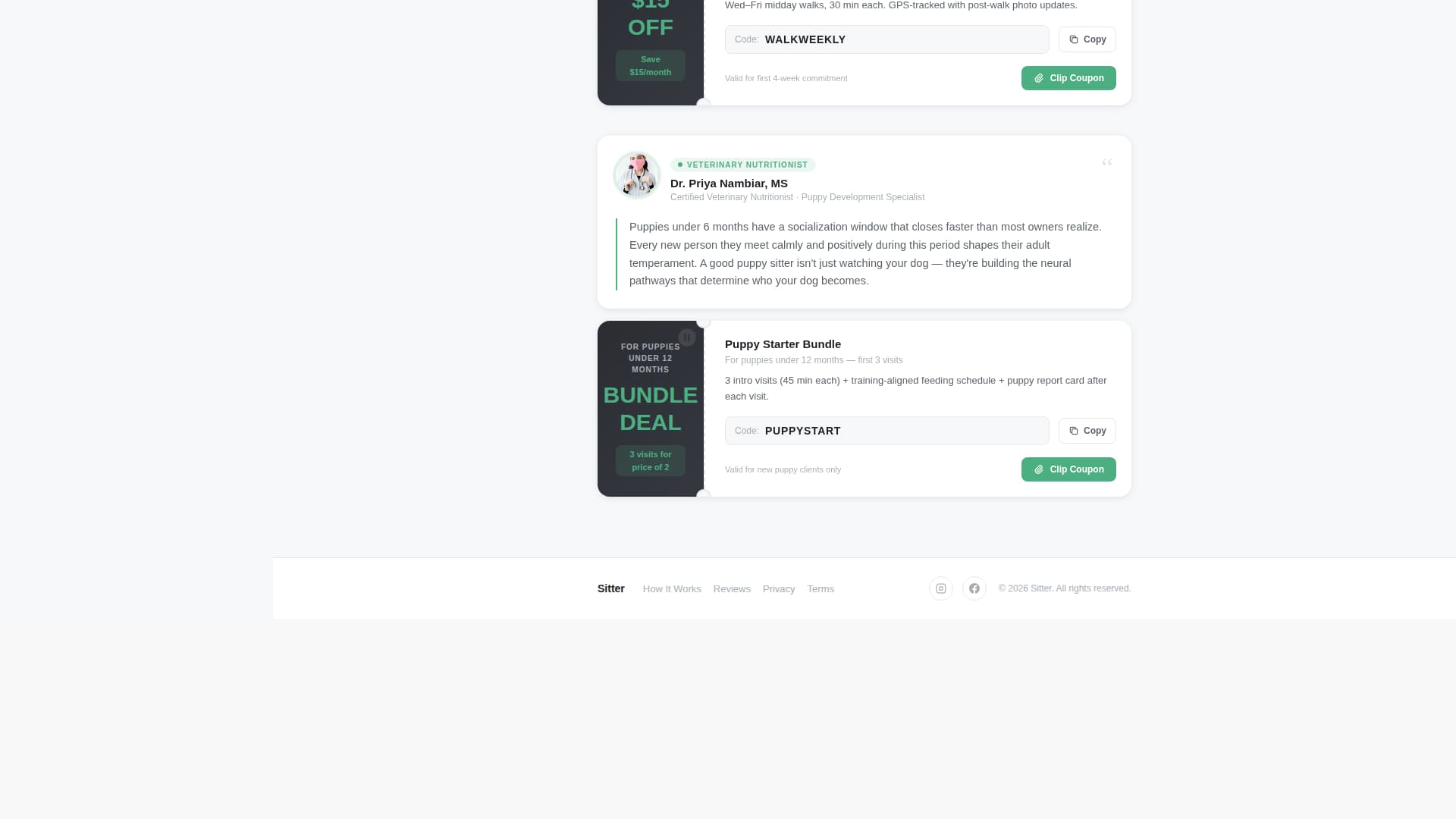 Sitter - Trusted Petsitter Landing Page Template