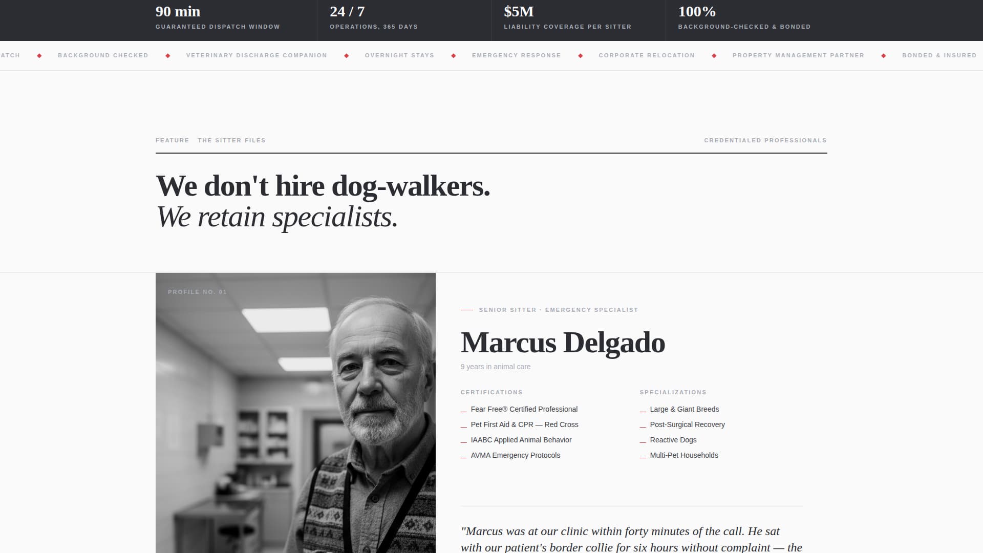 Sitter - Authoritative Petcare Landing Page Template