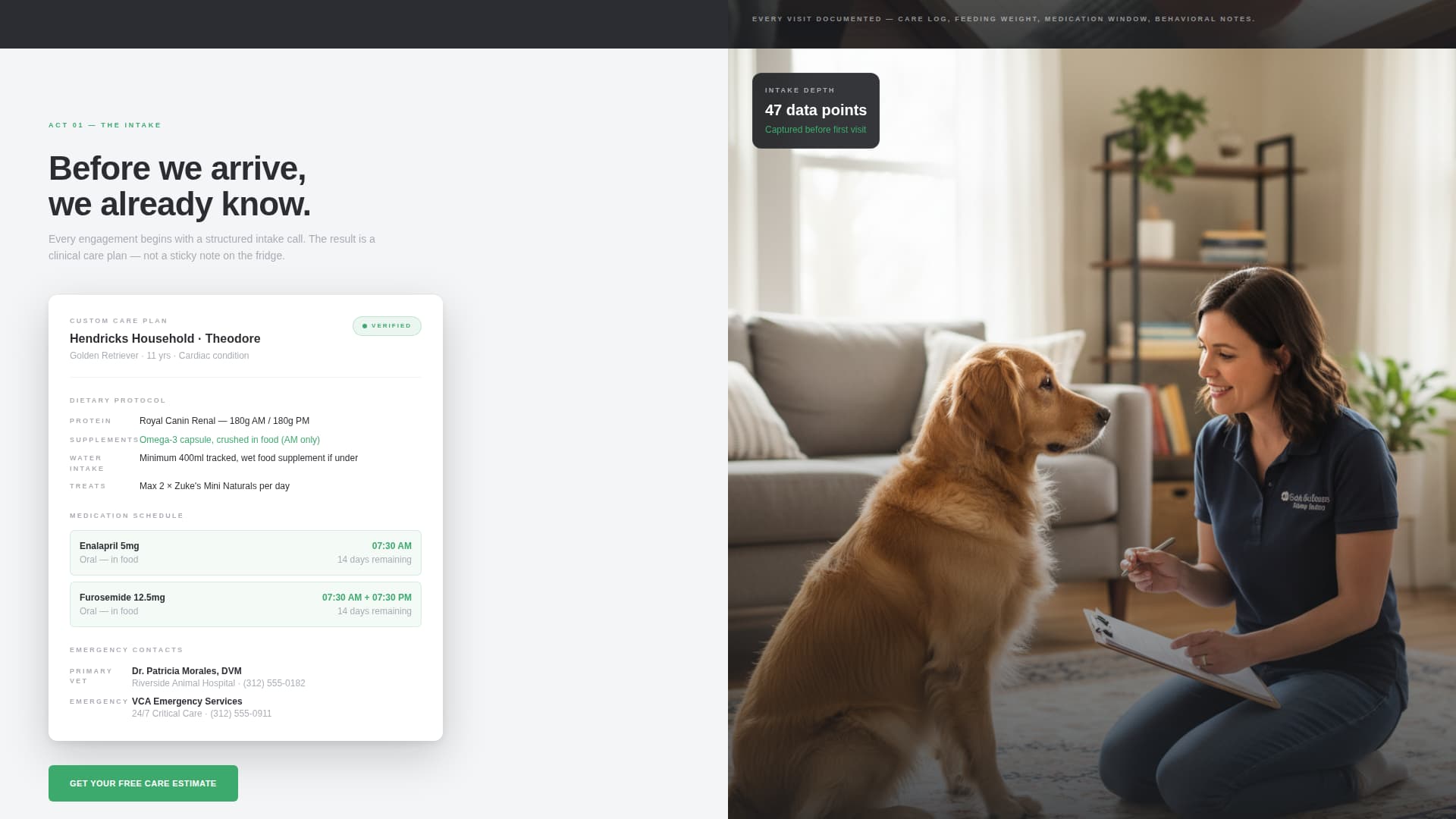 Sitter - Trusted Petcare Landing Page Template
