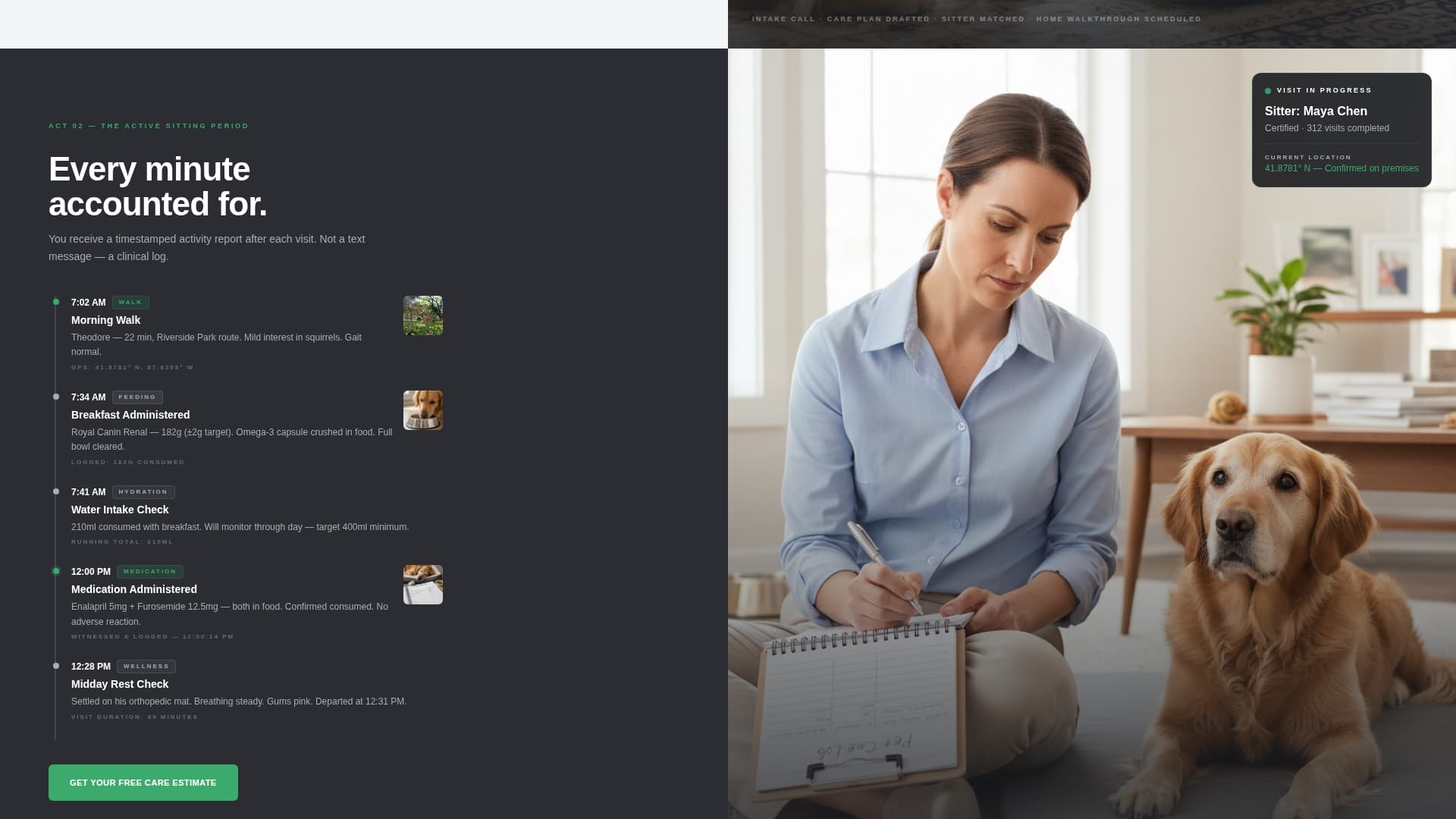 Sitter - Trusted Petcare Landing Page Template