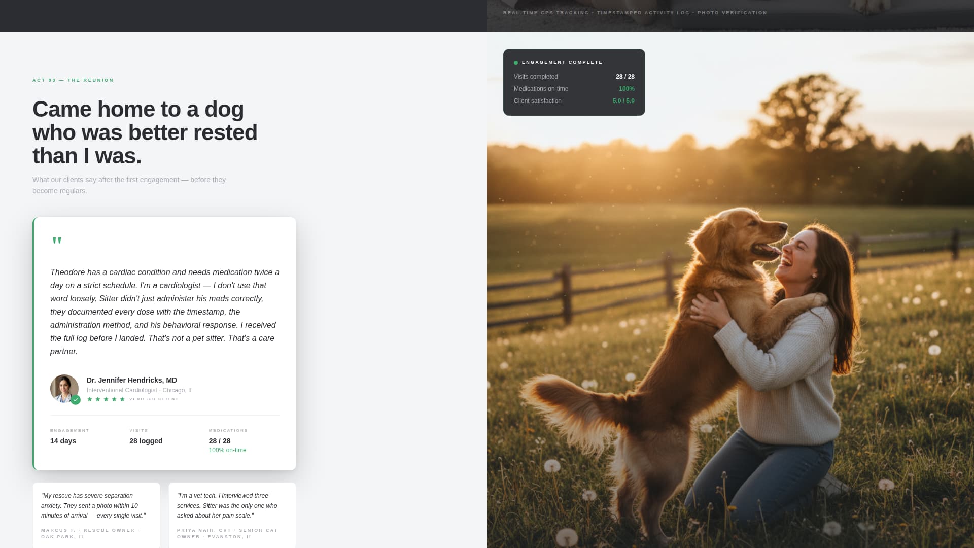 Sitter - Trusted Petcare Landing Page Template