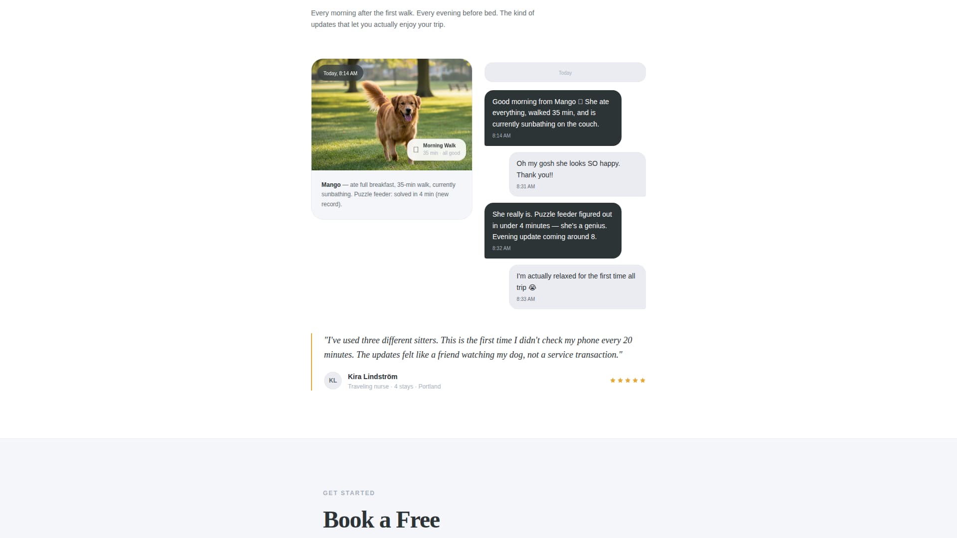 Companion — Reliable Pet Sitting Landing Page Template